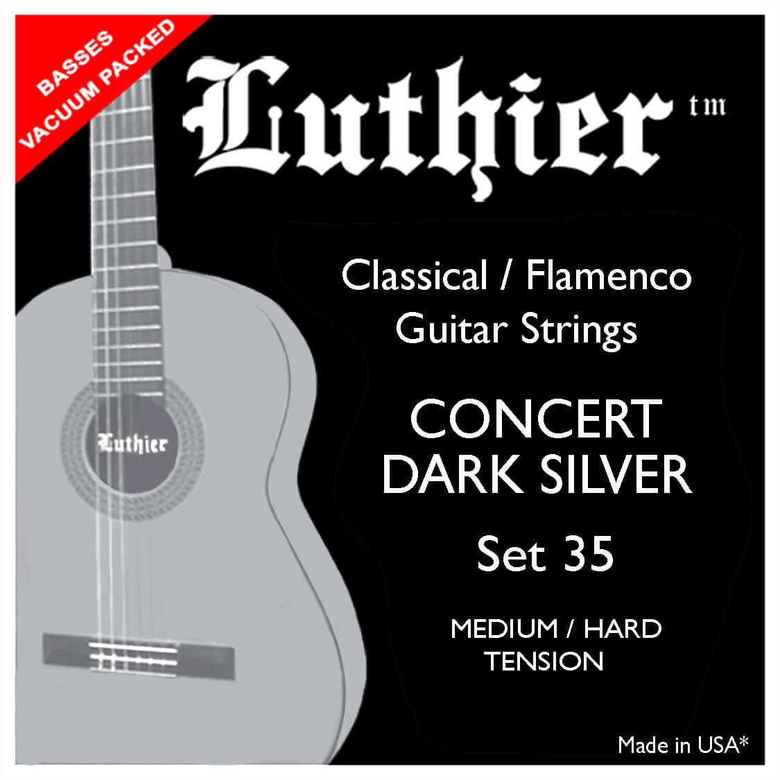 Luthier Strings 35 Concert Dark Silver Struny do Gitary Klasycznej Gratis Prezent od Kup Instrument! 35