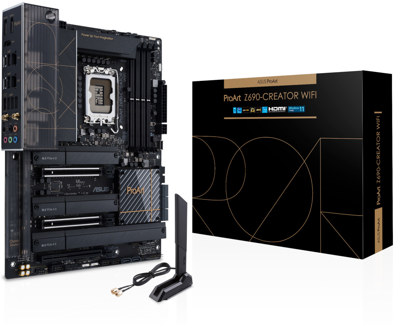 Asus PROART Z690-CREATOR WIFI LGA1700 4DDR5 HDMI Thunderbolt M.2 PCI5.0 ATX WiFi6 BT