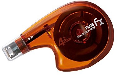 Plus Japan PLUS Japan korektor w rolce, elastyczna głowica, do aplikacji z boku, 10 m x 4,2 mm, pomarańczowy WH-024 ORANGE