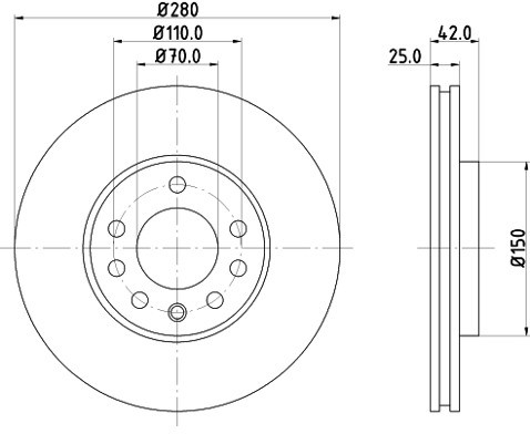 HELLA PAGID Tarcza hamulcowa PAGID 8DD355106-071