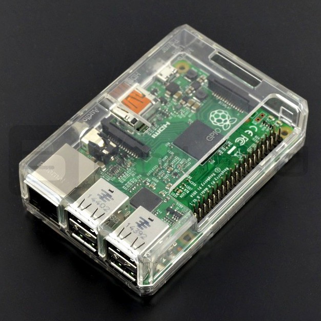 Obudowa Raspberry Pi Model 3/2/B+ - przezroczysta HQ z dostępem GPIO RPI-09221