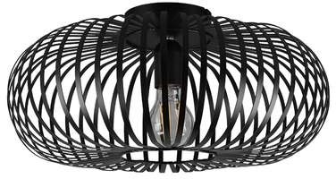 Trio Johann 606900132 plafon lampa sufitowa 1x60W E27 czarny mat