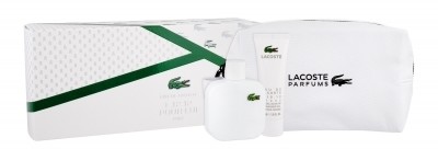 Lacoste Eau De L.12.12 Blanc zestaw 100 ml Edt 100 ml + Żel pod prysznic 50 ml + Kosmetyczka dla mężczyzn
