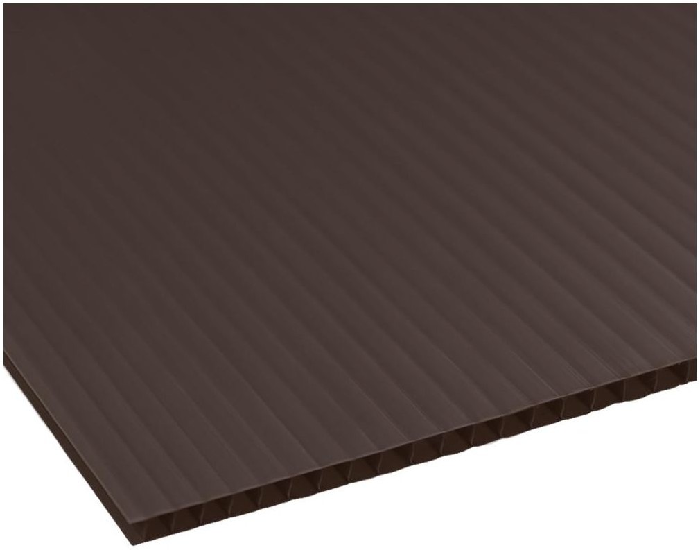 Płyta polipropylenowa kanalikowa 100x200 cm gr. 3 mm brązowa