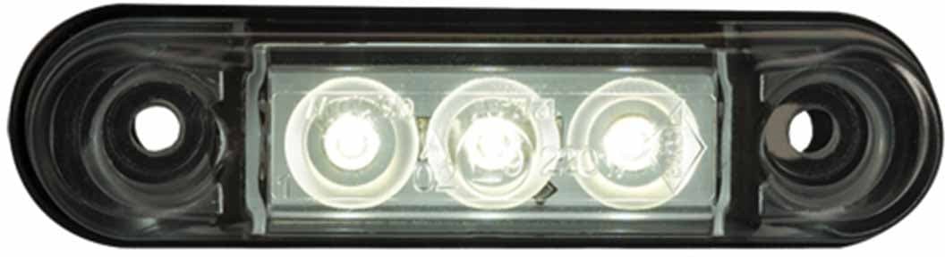 HORPOL SP J Lampa obrysowa diodowa 12 24 v typu hor 95 biała 2 przewody 0,75 mm2 długość 0,3 m) AMI-LD 2438