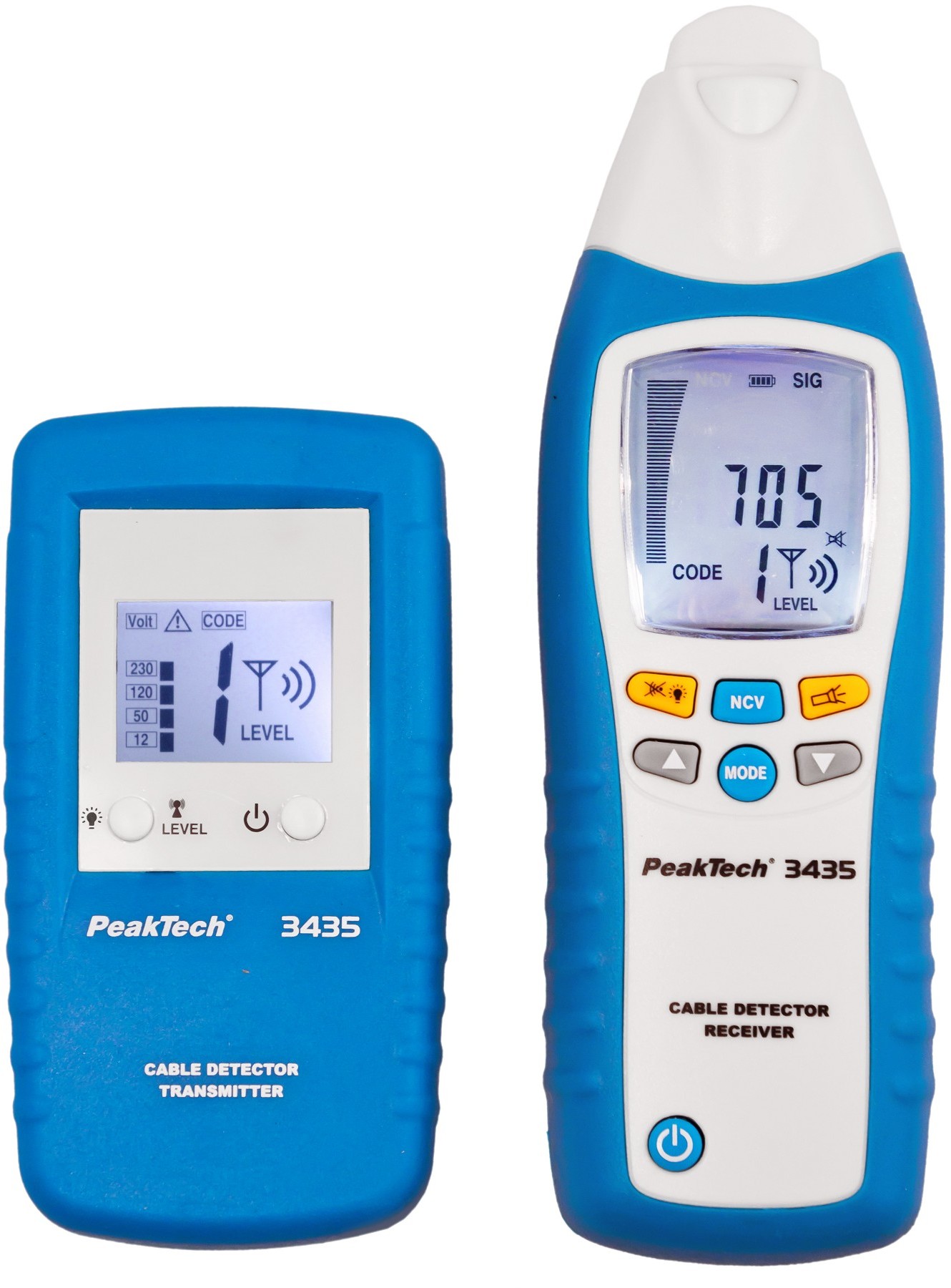 PeakTech Bezprzewodowy Detektor Okablowania Nadajnik+Odbiornik PeakTech 3435
