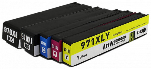 HP 5x Tusz Do HP 970XL 971XL 250/110ml CMYK