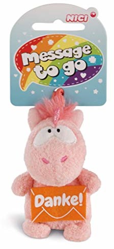 Nici 42729 zawieszka jednorożec Merry Heart Danke, 8 cm, różowa 42729