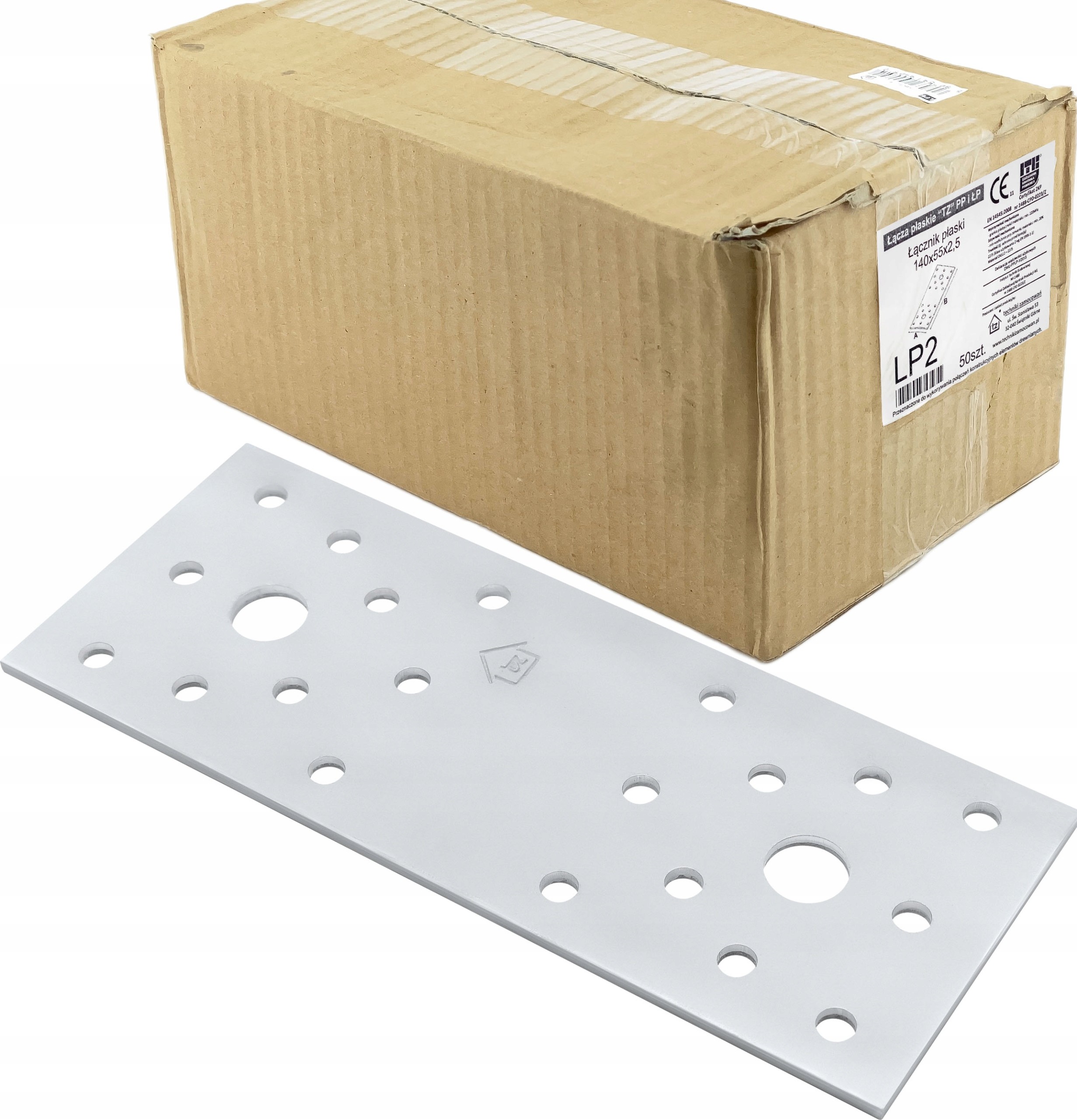 Łącznik ciesielski płaski ŁP2 140x55x2,5mm 50 szt