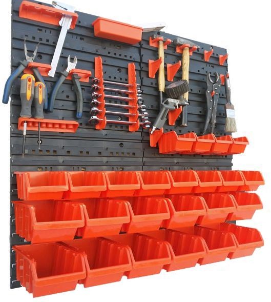 Tablica Ścianka Narzędziowa Do Garażu + 24 Kuwety