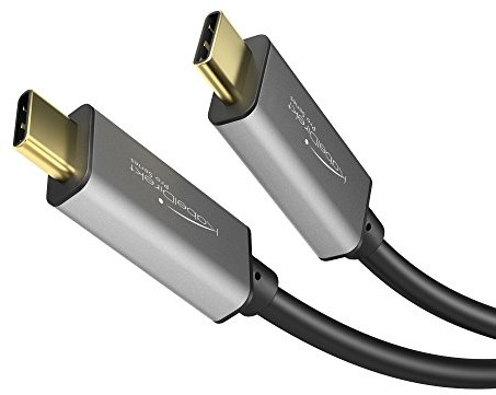 KabelDirekt Przewód uniwersalny kabel USB-C na USB-C, 0,9 meter do obróbki wideo bezpośrednio, transmisji danych (Gen2) i zasilanie do PD 4 (60 W) z wbudowanym chipem 995