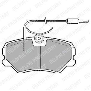DELPHI Zestaw klocków hamulcowych, hamulce tarczowe LP564