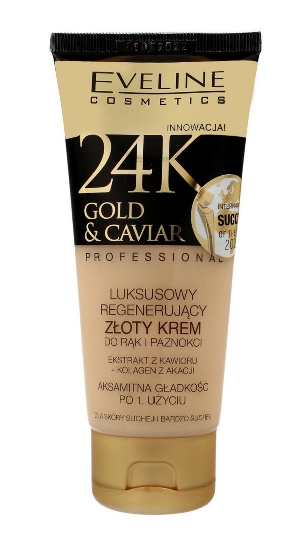 Eveline 24k Gold & Caviar Złoty Krem regenerujący do rąk i paznokci 100ml 110374