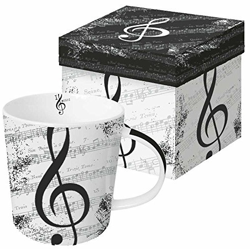 PPD Kubek z uchem Trend Mug klucz wiolinowy i Love Music porcelana 2750132