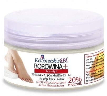 Kołobrzeskie Spa Kołobrzeskie Spa Borowina + Zmiękczająca maska - krem do stóp, łokci i kolan z bursztynem