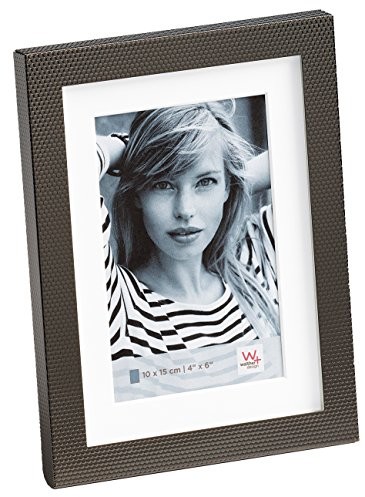 Walther wzornictwo Chiara rama portretowa, 13 x 18 cm ramka na zdjęcia, metal, antracyt, 19.5 x 1.5 x 24.5 cm RI318D