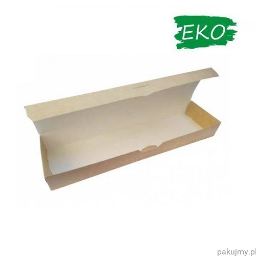 abc-pak Pudełko na zapiekankę kraft, brązowe, 35,9 cm x 9,5 cm x 4cm, 100 szt. 7503509