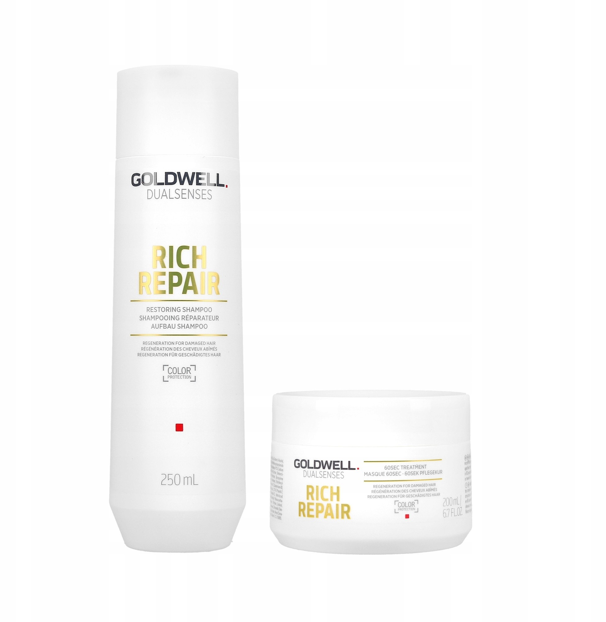Goldwell Rich Repair Szampon 250 + Kuracja 200
