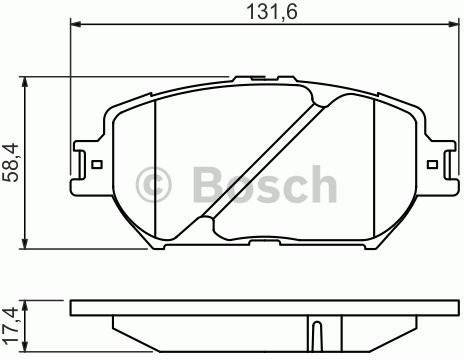 Bosch Zestaw klocków hamulcowych, hamulce tarczowe 0 986 494 418