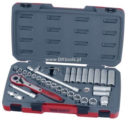 TENG TOOLS TENGTOOLS ZESTAW NARZĘDZI NASADOWYCH 34 el T1234 174570101