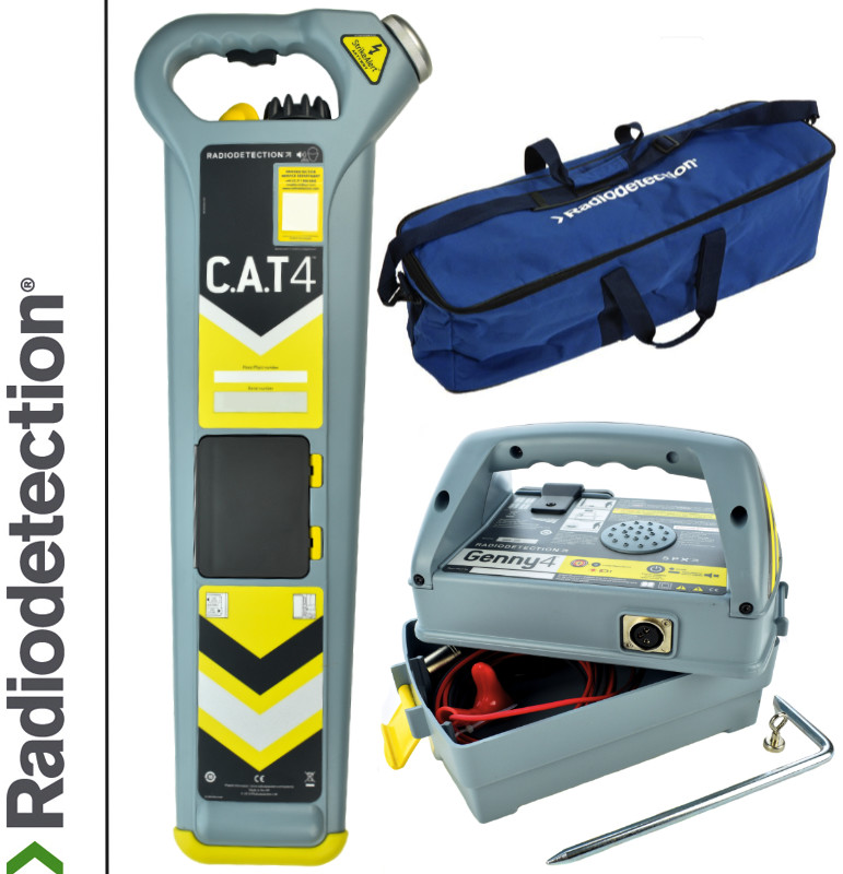 Radiodetection Wykrywacz instalacji podziemnych Cat4+ Strike & Genny & Torba transportowa