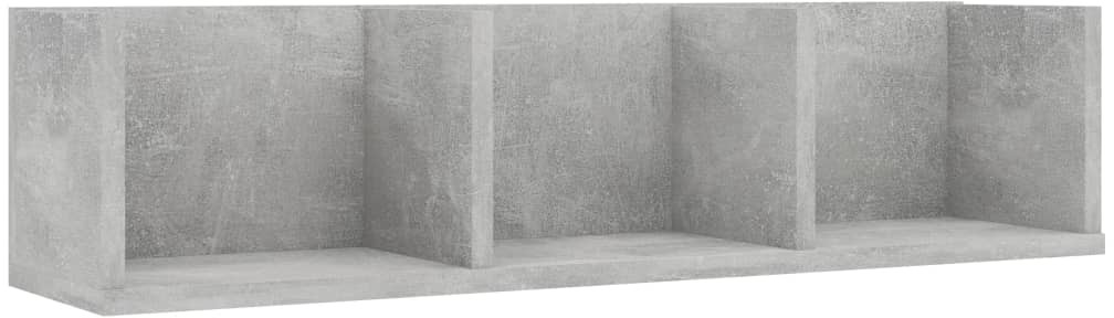 vidaXL vidaXL Półka ścienna na płyty CD, betonowa szarość, 75x18x18 cm