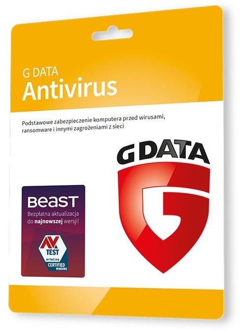 Gdata Antivirus 3PC 1rok karta-klucz