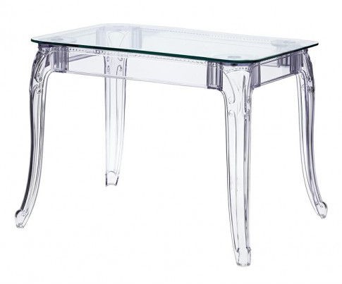 Transparentny stół prostokątny Immel