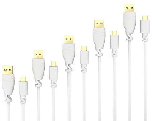 KabelDirekt Przewód 5 X bezpośrednio kabel micro-USB 2.0  Top Series, biały 851