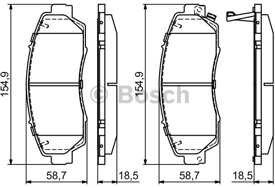 Bosch Zestaw klocków hamulcowych, hamulce tarczowe 0 986 494 685