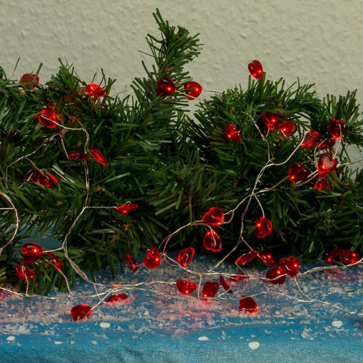 Best Season Dekoracyjny łańcuch LED Cluster Light Hearts