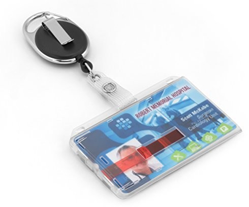 BE-HOLD Identyfikator JoJo na mocnym zapięciu, do 2 kart plastikowych, suwak ułatwia ich wyjmowanie 0000