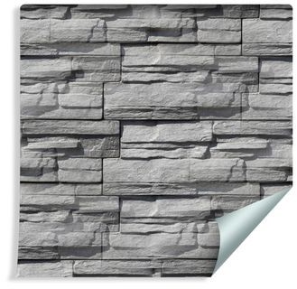 Muralo Tapeta Kamień Łupek w Odcieniach Szarości Efekt 3D 112690079 T_F_10mx53_W_112690079_S