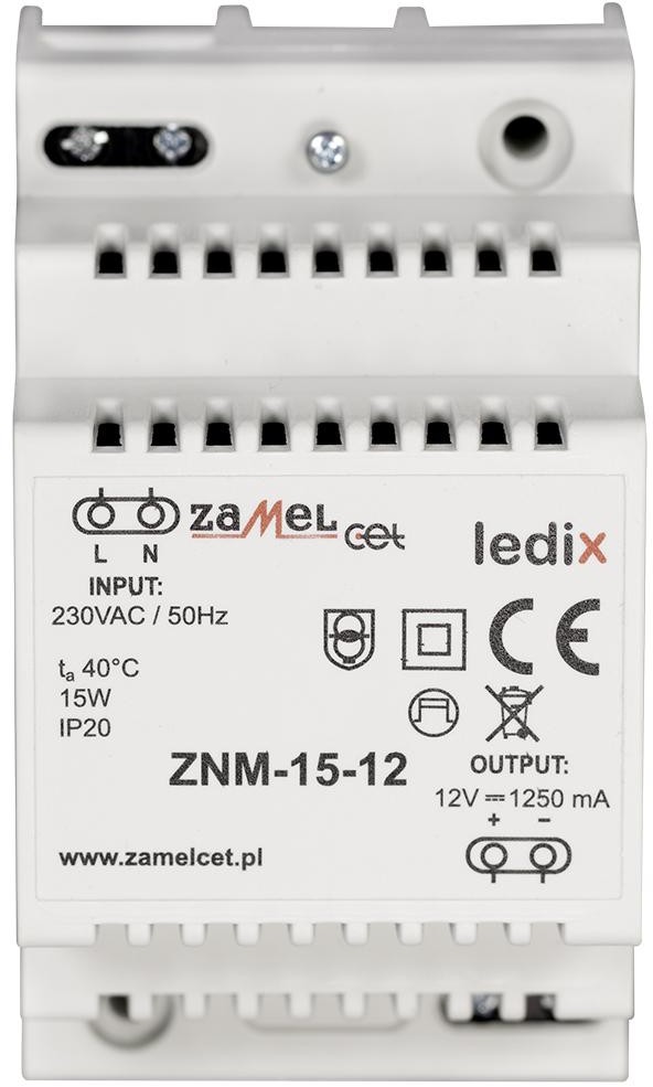 Zamel Ledix zasilacz modułowy ZNM-15-12 LDX10000020 LDX10000020