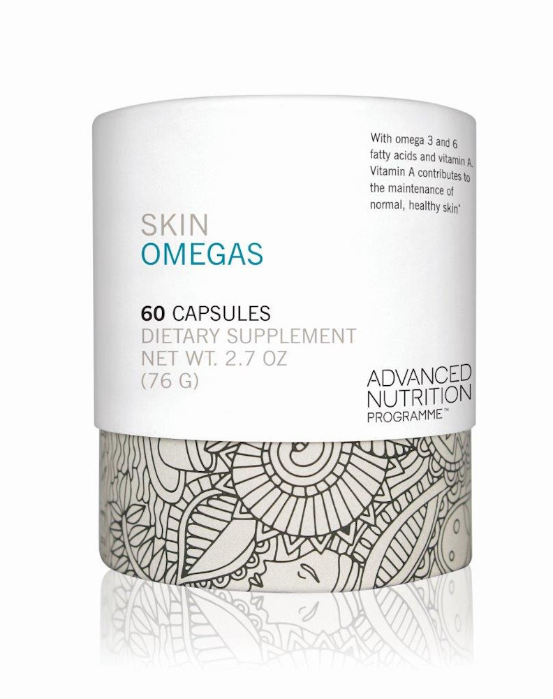 Advanced Nutrition Programme ANP Skin Omegas + Suplement diety z witaminą A oraz omega 3 i 6, 60 kaps.