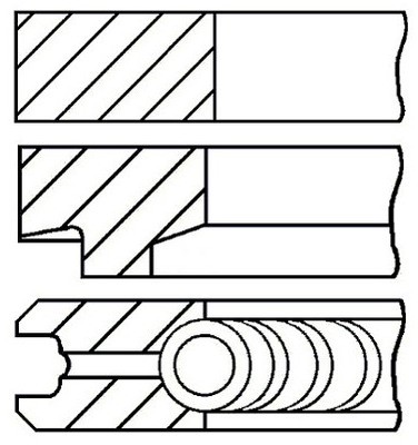 GOETZE Zestaw pierścieni tłoka GOETZE 08-146100-00