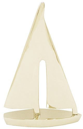 Unbekannt générique dekoracyjny przedmiot żaglówka, mały, błyszczący powłokę, mosiądz 260