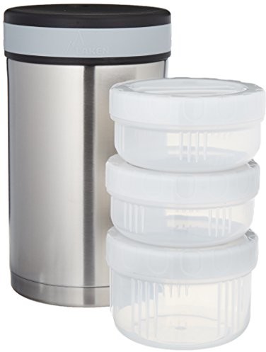 Laken Prześcieradło Thermo termos pojemnik spożywczy ze stali nierdzewnej 1.5 litra w/3 LeakProof kontener P15