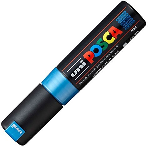 uni-ball Uni-ball  marker UNI POSCA z szeroką końcówką klinową, niebieski metalik PX113639000