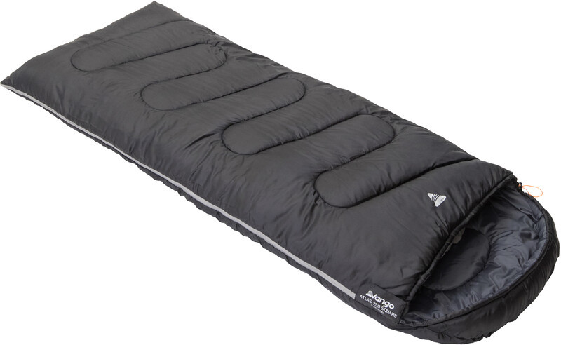 Vango Atlas 250 Quad Sleeping Bag, czarny 2022 Śpiwory syntetyczne SBSATLAS0000001