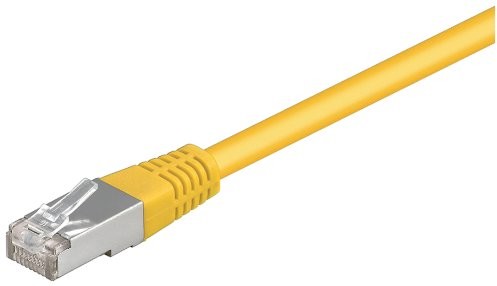 Goobay CAT 5 FTP; CAT 5e Netzwerkkabel; 2 X RJ45 wtyczka foliengeschirmt [SC], żółty 4040849501654