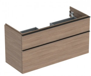 GEBERIT GEBERIT 502.306.JH.1 Szafka pod umywalkę iCon z dwoma szufladami 118,4 cm x 61,5 cm x 47,6 cm dąb melaminowa struktura drewna lava matowy