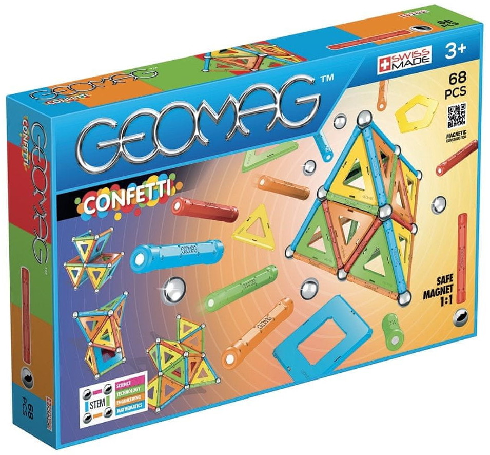 GeoMag zestaw magnetyczny Confetti 68