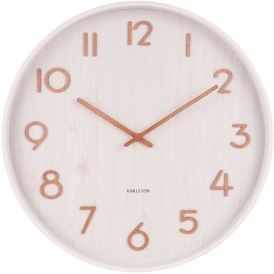 Karlsson Zegar ścienny Pure medium basswood white by KA5809WH