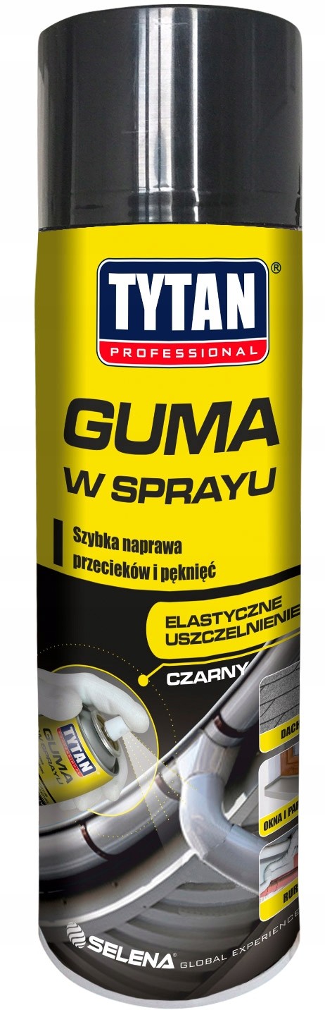 Tytan guma w sprayu czarna 400ml