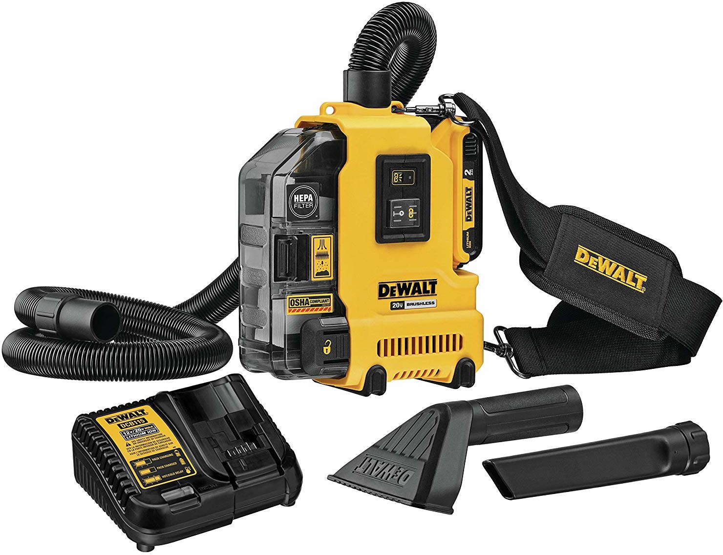 DEWALT akumulatorowy odsysacz pyłu, Li-Ion 18V 1x2,0Ah [DWH161D1] DWH161D1-QW