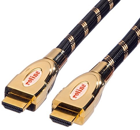 Rotronic ROLINE złota Ultra HD kabel HDMI z Ethernet, ST/ST, czarny 3 m 11885692