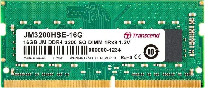 Transcend do laptopa JetRam SODIMM DDR4 16 GB 3200 MHz CL22 JM3200HSE-16G JM3200HSE-16G