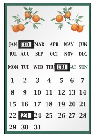 Premier Housewares Premier housewares Orange Grove magnes kalendarza 2800634