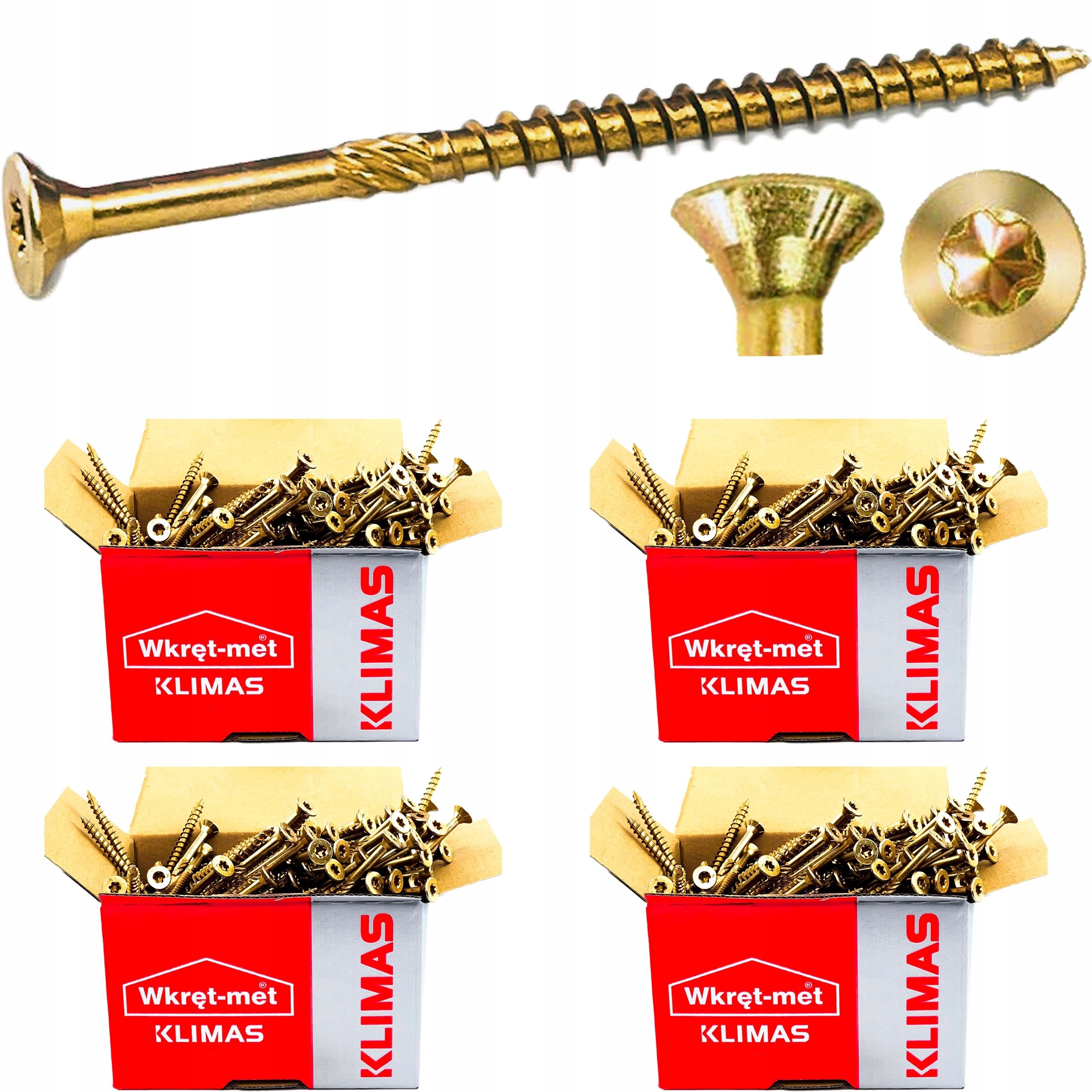 Wkręty Ciesielskie Do Drewna 6x200 Torx 400szt